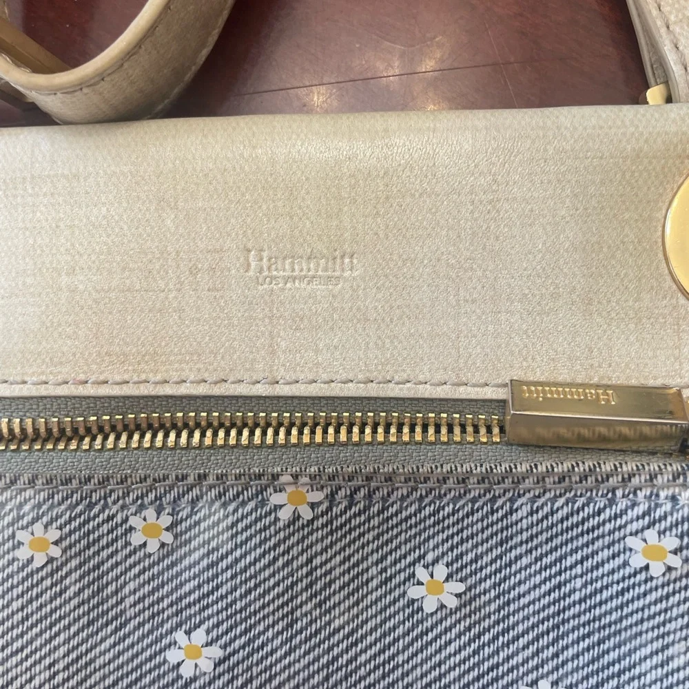 Hammitt Tony Small Undercover Daisy Tan and Gold Transparent Crossbody Bag - Picture 2 of 4